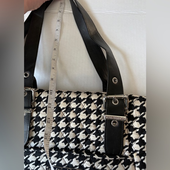 VERA BRADLEY quilted houndstooth tote weekend bag teacher purse travel casual - Picture 14 of 16